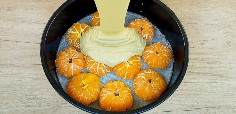 Przepis na ciasto z mandarynkami i budyniem